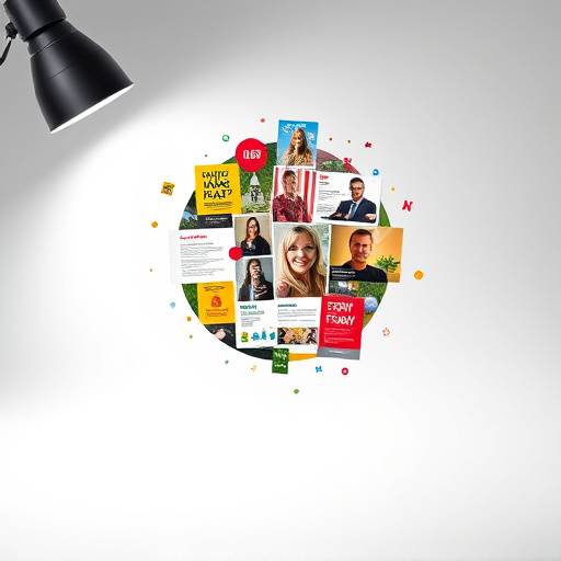 Een collage van diverse grafische ontwerpelementen, zoals een logo, visitekaartje, en een brochure.